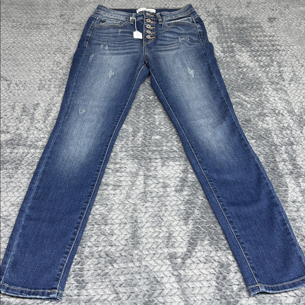 Kancan Classic High-Rise Blue Skinny Jeans - Women